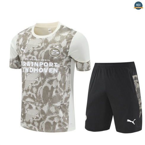 Maxmaillots Training PSV Eindhoven + Short 2025/26 abricot/Noir Pas Chere