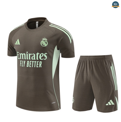 Maxmaillots Training Real Madrid Enfant + Short 2025/26 Kaki discout