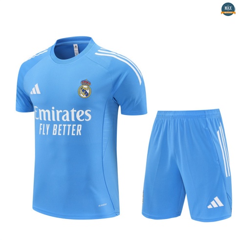 Maxmaillots Training Real Madrid + Short 2025/26 Bleu Clair Pas Chere