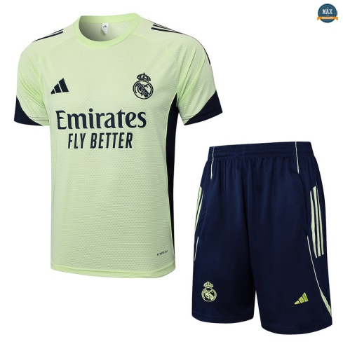 Maxmaillots Training Real Madrid + Short 2025/26 Vert/Bleu Marine Pas Cher