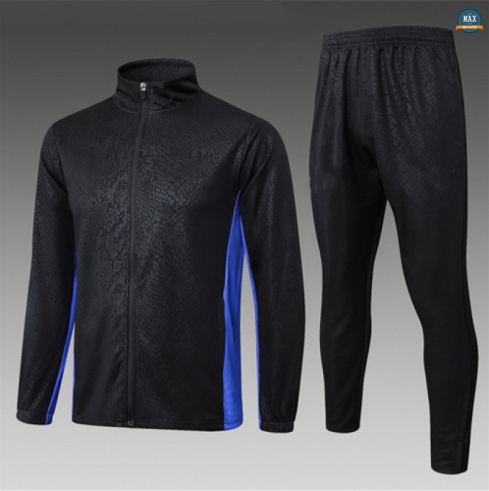 Prix Max Veste Survetement Enfant Barcelone 2025/26 Noir/bleu