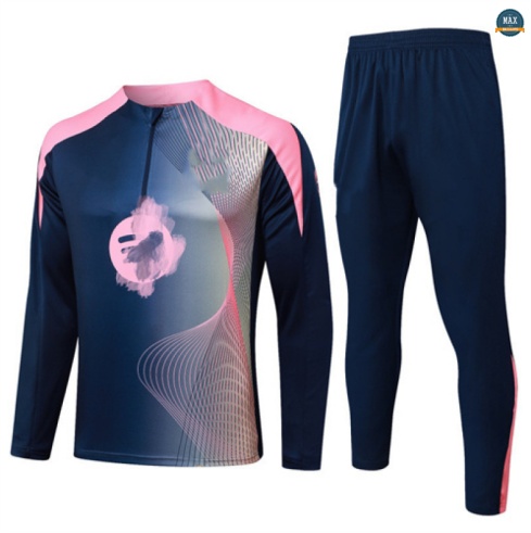 Grossiste Max Survetement Enfant Barcelone 2025/26 Bleu Marine/Rose
