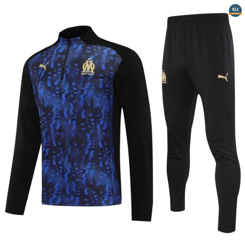 Grossiste Max Survetement Olympique Marseille 2025/26 Noir/bleu