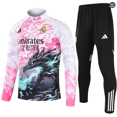 Acheter Max Survetement Real Madrid 2025/26 Rose/Noir/BlanC