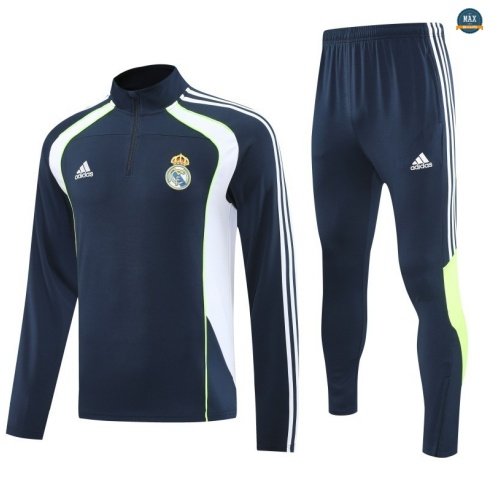 Vente Max Survetement Real Madrid 2025/26 Bleu Marine/Blanc/Vert