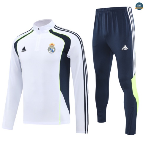 Achetez Max Survetement Real Madrid 2025/26 Blanc/Bleu Marine/Vert
