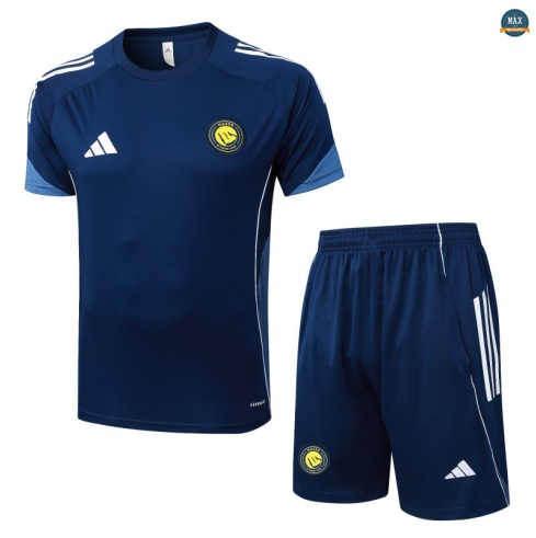 Acheter Max Maillot Training Foot Al-Nassr + Short 2025/26 Bleu Marine/Blanc