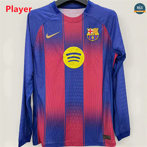 Max Maillots Barcelone Player Manche Longue Rouge 2025/26