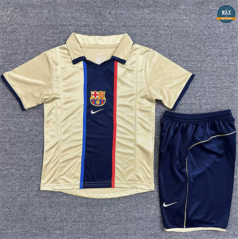 Max Maillots Retro 2001-02 Barcelone Enfant Exterieur