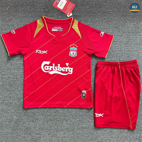 Max Maillots Rétro 2005-06 Liverpool Enfant Domicile