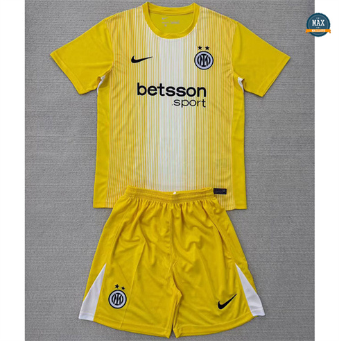 Max Maillot Inter Milan Enfant Gardien De But Jaune 2025/26