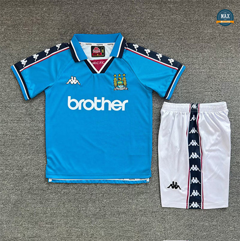 Max Maillot Retro 1997-98 Manchester City Enfant Domicile