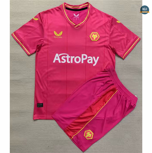 Max Maillot Wolverhampton Enfant Gardien de but Rose 2023/24