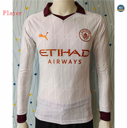 Max Maillot Player Version 2023/24 Manchester City Exterieur Manche Longue 2023/24