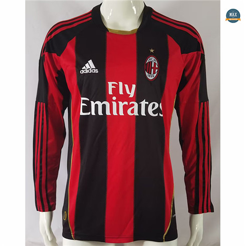 Max Maillot Retro 2010-11 AC Milan Domicile Manche Longue