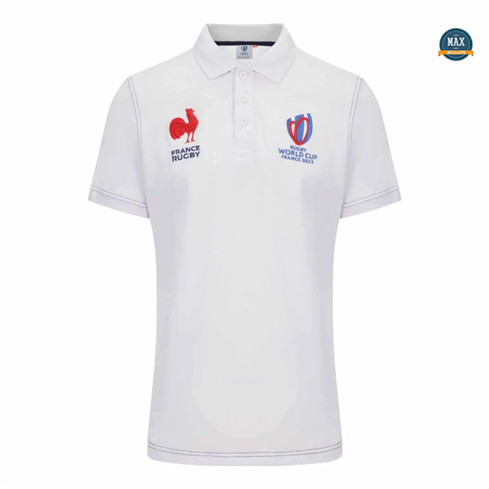 Maxmaillots: Max Maillot Polo Francia XV Away Rugby WC23