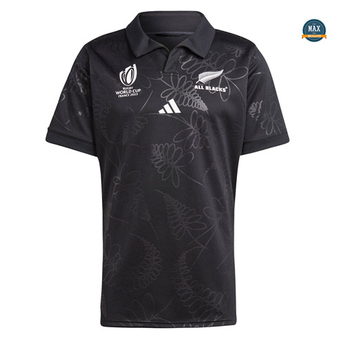 Maxmaillots: Max Maillot All Blacks 1a Equipación Rugby WC23