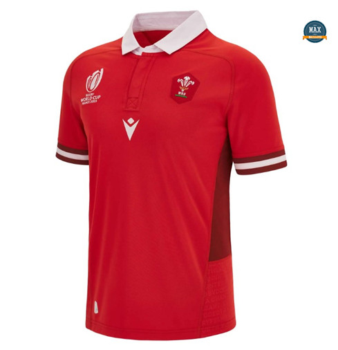 Maxmaillots: Max Maillot Camiseta Gales Home Rugby WC23
