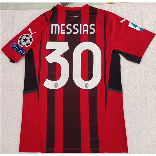 220617 Max Maillot AC Milan MESSIAS 30 Rouge Taille M
