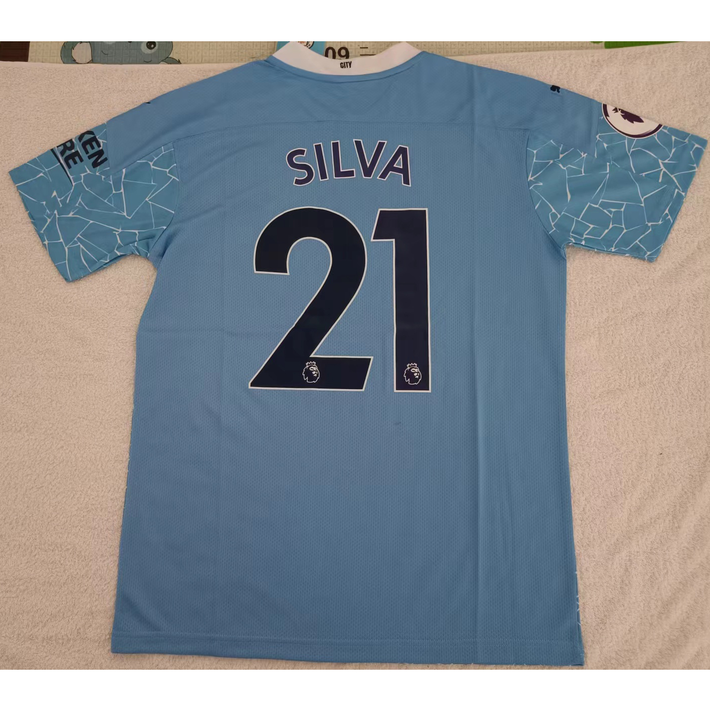 220812 Max Maillot Manchester City SILVA 21 Bleu TailleM