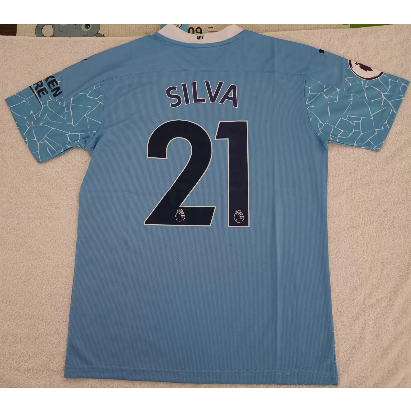 220812 Max Maillot Manchester City SILVA 21 Bleu TailleM