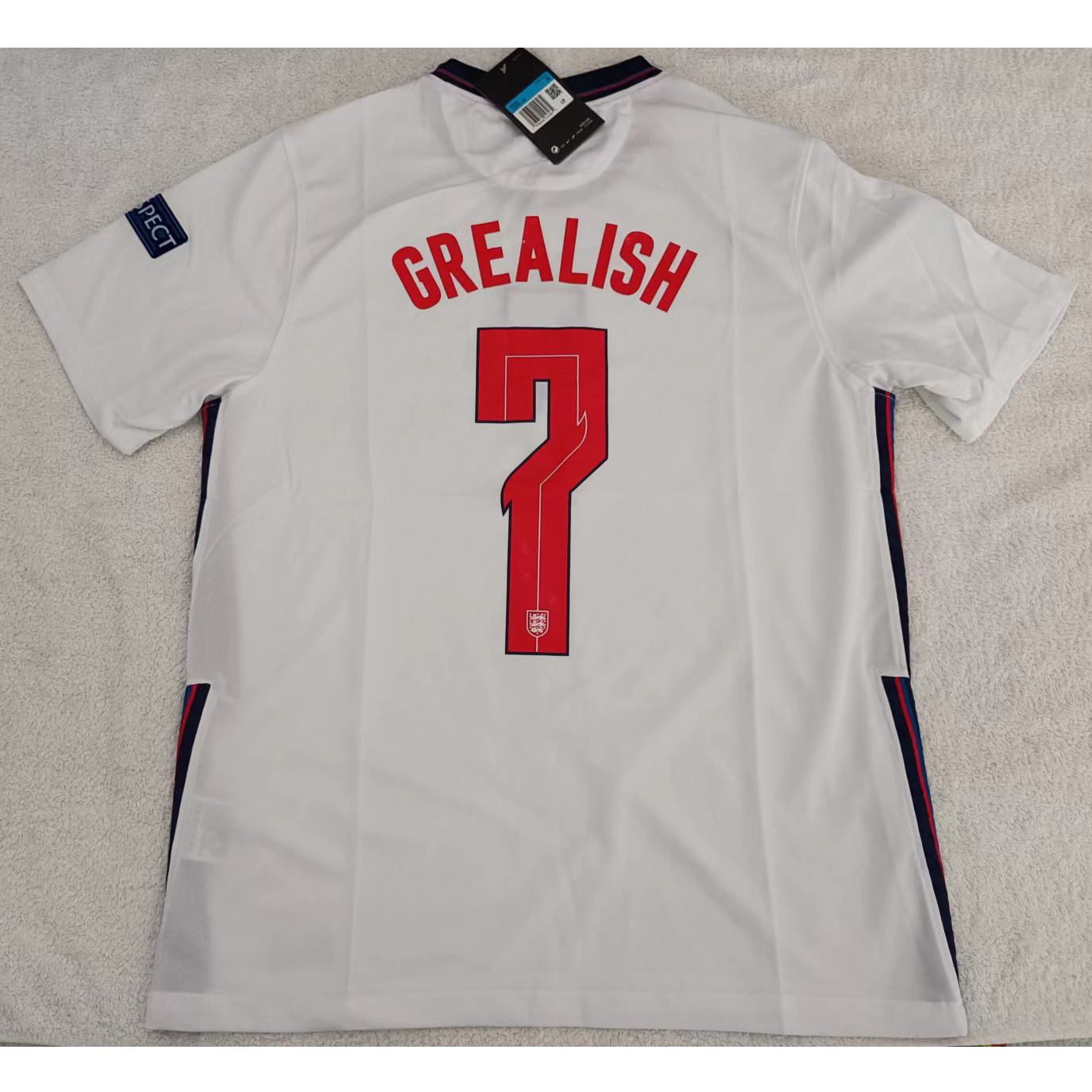 220843 Max Maillot Angleterre GREALISH 7 Blanc TailleM