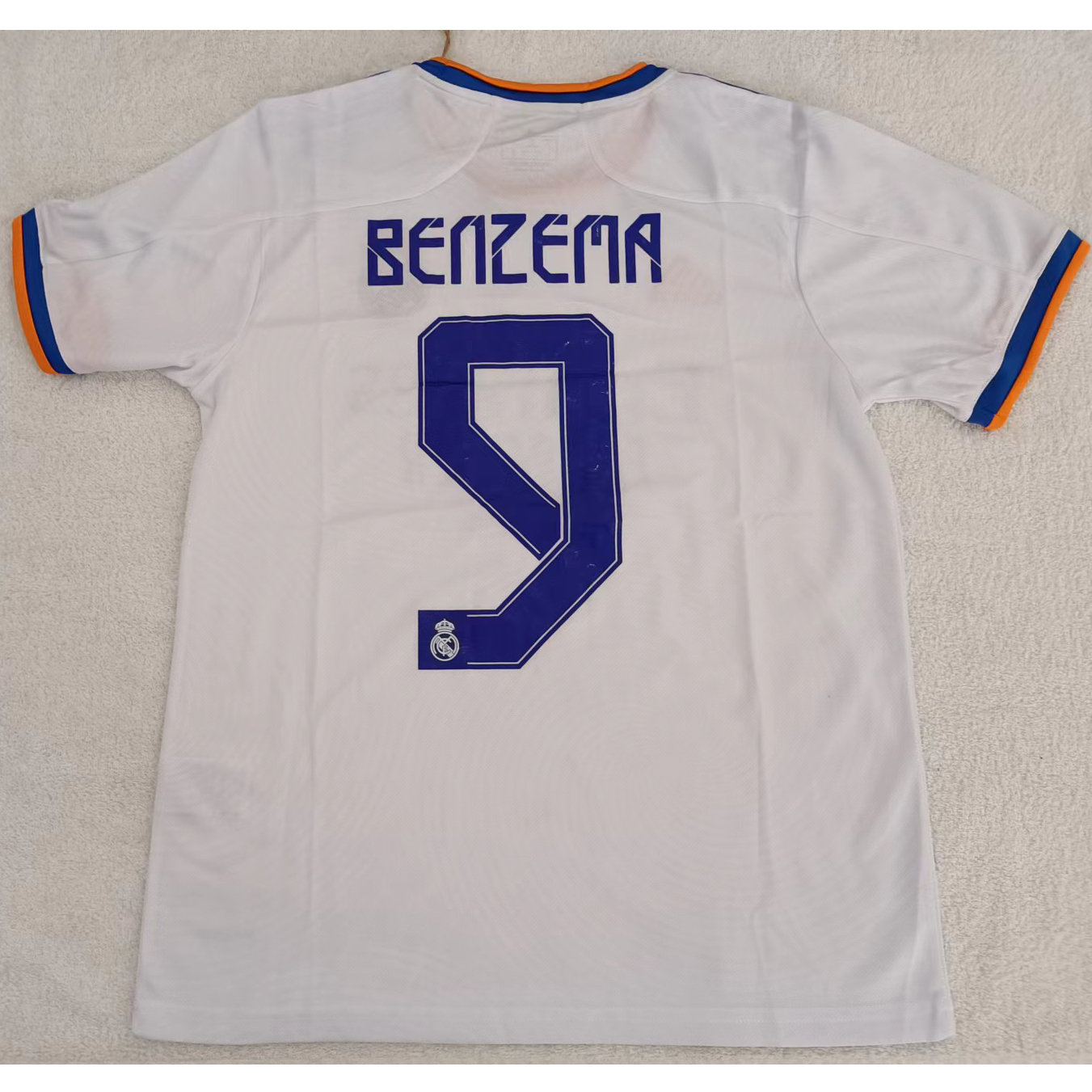 220878 Max Maillot Real Madrid BENZEMA 9 Blanc TailleS