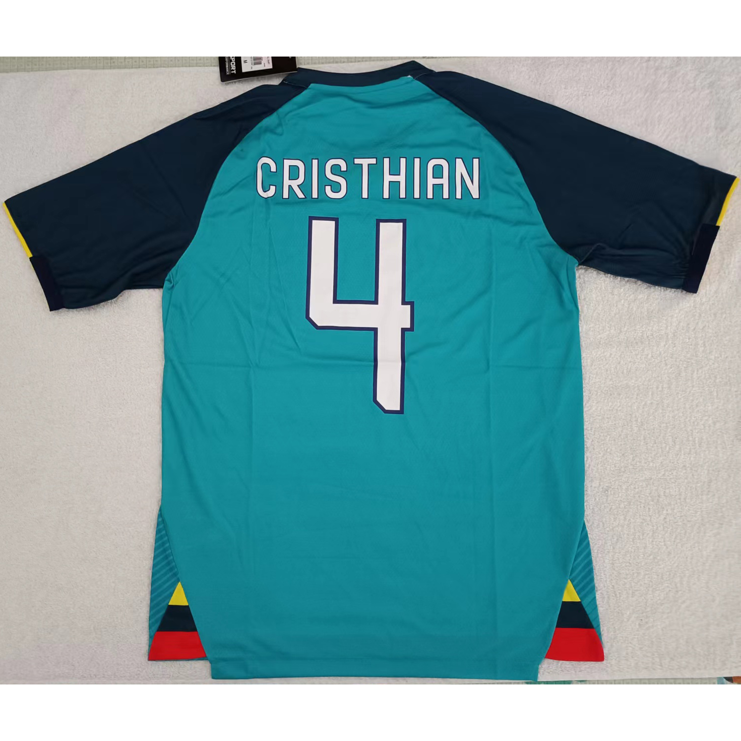 220973 Max Maillot Equateur CRISTHIAN 4 Bleu TailleM