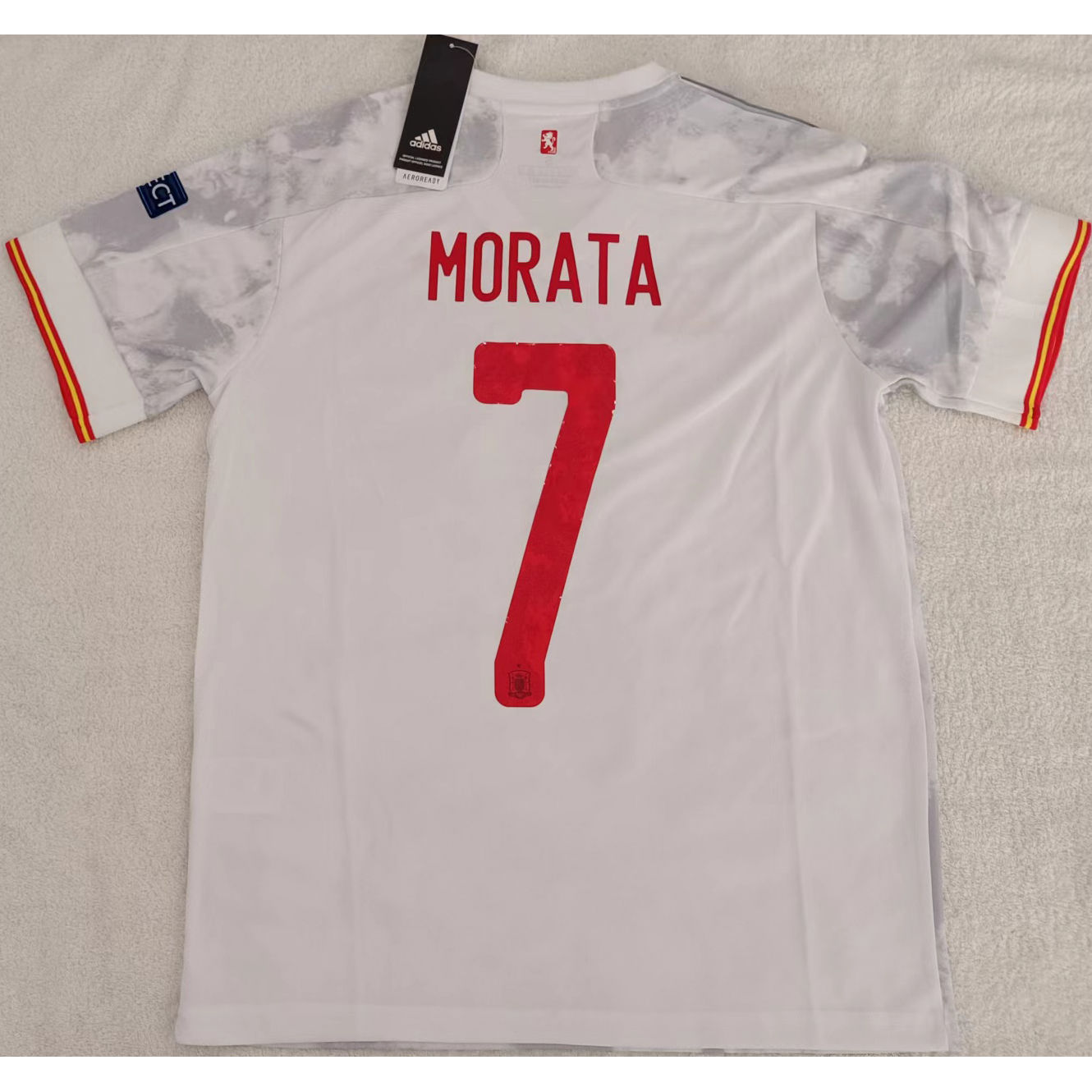 220975 Max Maillot Espagne MORATA 7 Blanc TailleS