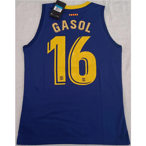 Max Maillot Barcelone GASOL 16 Bleu Taille M