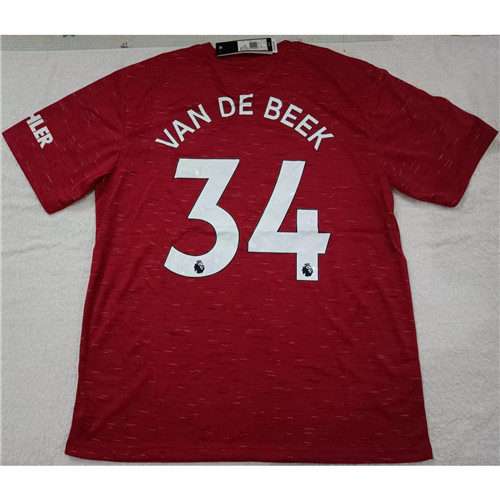 Max Maillot Manchester United VAN DE BEEK 34 Rouge Taille XL