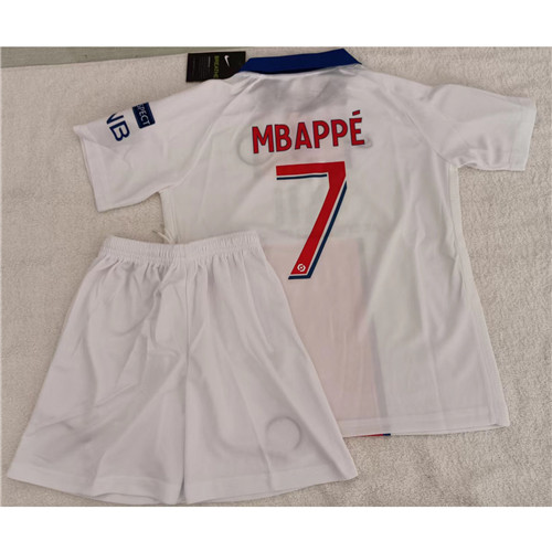 Max Maillot Enfant PSG MBAPPE 7 Blanc Taille 24