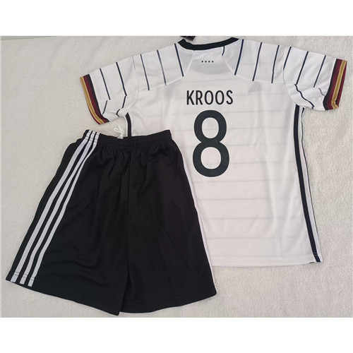 Max Maillot Enfant Allemagne KROOS 8 Blanc Taille 28