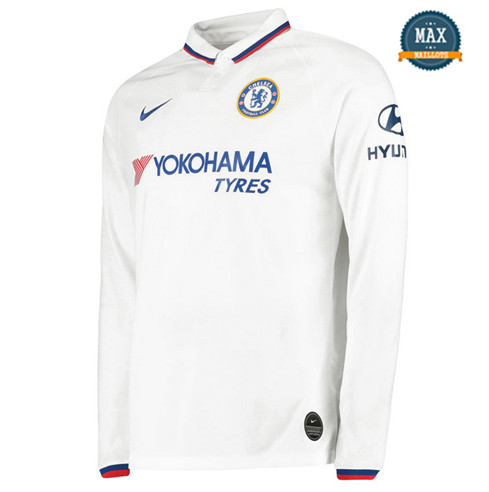 Maillot Chelsea Exterieur 2019/20 Blanc Manche Longue