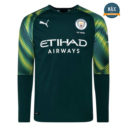 Maillot Manchester City 2019/20 Gardien de but Vert Manche Longue