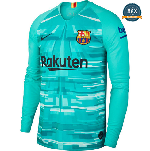 Maillot Barcelone Gardien de but Manche Longue Bleu 2019/20
