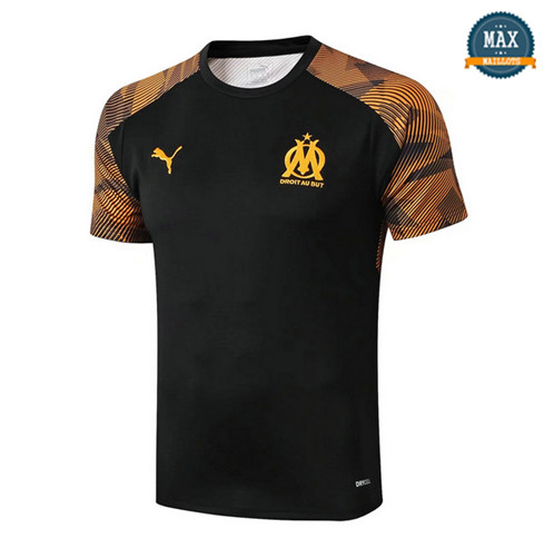 Maillot Marseille Pré-Match Jaune/Noir 2019/20 Col Rond