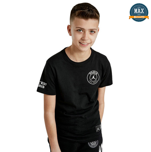 Maillot PSG Jordan Junior Entraînement Logo Noir