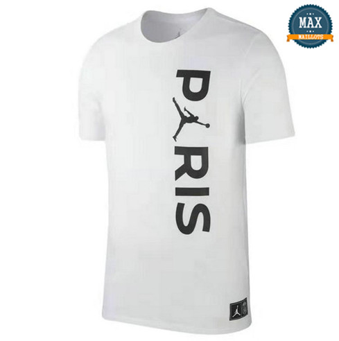 Maillot PSG Jordan Entraînement Wordmark Blanc