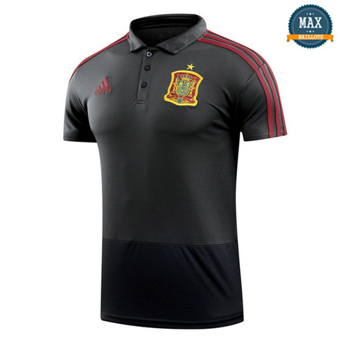 Maillot Espagne Polo Noir 2018/19