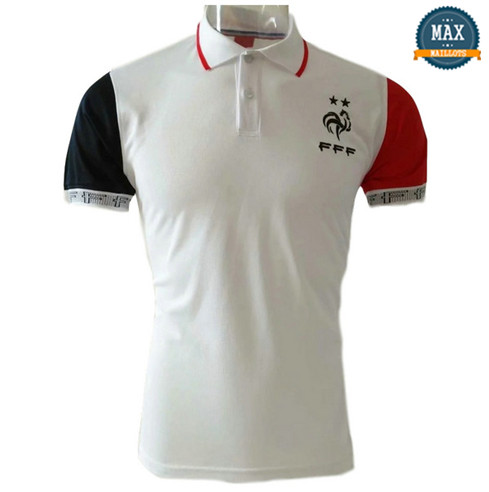 Maillot France polo Blanc 2018/19