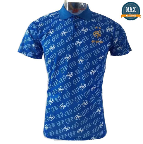 Maillot France polo Marquage Bleu 2018/19