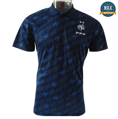 Maillot France polo Marquage Bleu Marine 2018/19