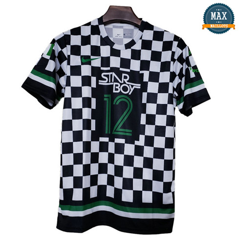 Maillot Nigéria Plaid Noir/Blanc 2018/19