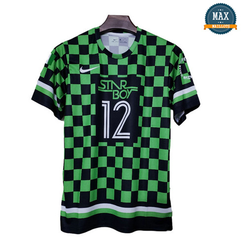 Maillot Nigéria Plaid Vert/Noir 2018/19