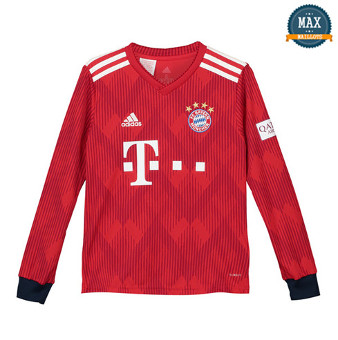 Maillot Bayern Munich Domicile 2018/19 Enfant Manche Longue