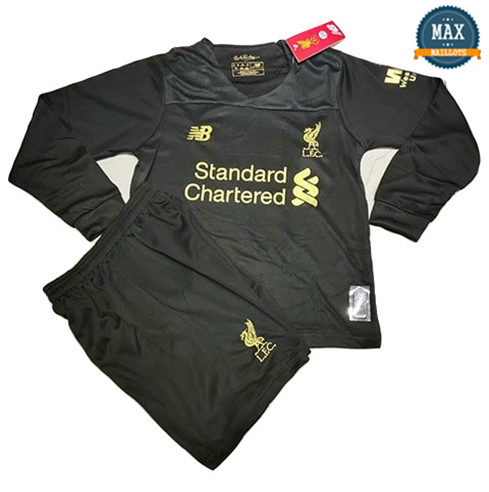 Maillot Liverpool Enfant Gardien de but Manche Longue Noir 2019/20