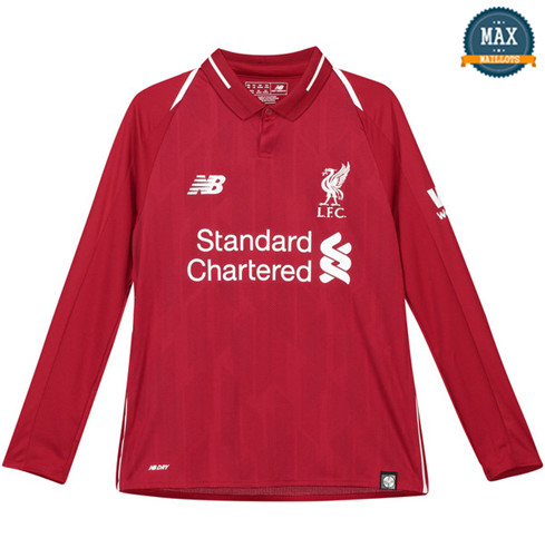 Maillot Liverpool Domicile 2018/19 Enfants Manche Longue