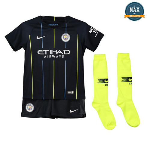 Maillot Manchester City Exterieur 2018/19 Enfant Noir