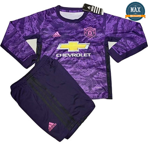 Maillot Manchester United Enfant Gardien de but Manche Longue Violet 2019/20